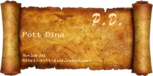 Pott Dina névjegykártya